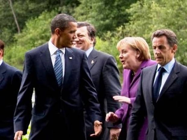 O Barack Obama σχολιάζει την εμφάνιση του Sarkozy