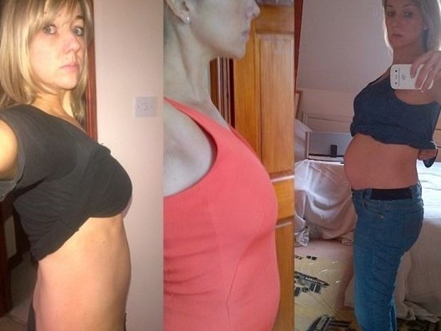 Έγκυος μέχρι τον 6o μήνα... είχε κοιλιά πλάκα! (pics)