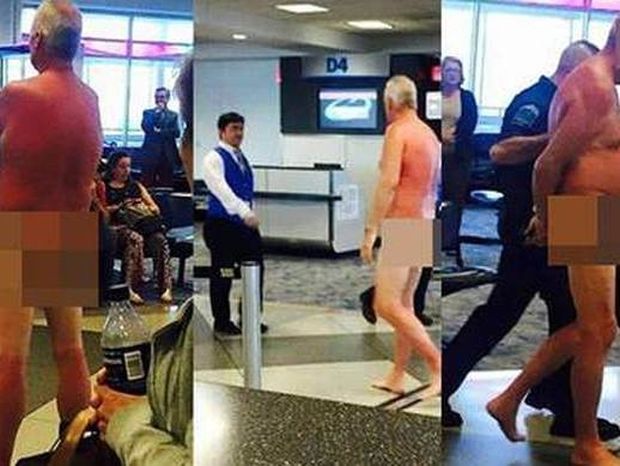 ΗΠΑ: Γυμνή… διαμαρτυρία σε αεροδρόμιο (pics)