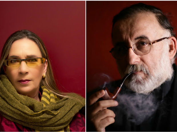 Η Λίνα Νικολακοπούλου και ο Θάνος Μικρούτσικος στο Cafe του Ιανού