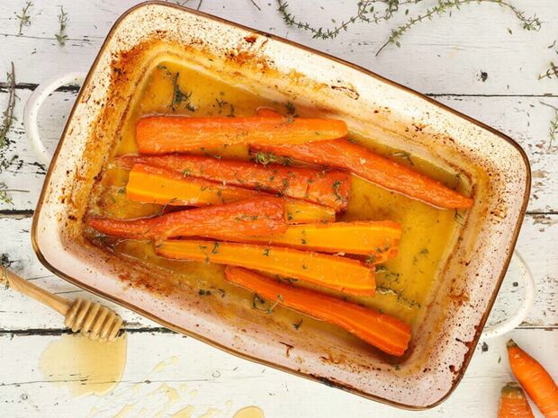 Συνταγή για ψητά καρότα με θυμάρι από τον Γιώργο Τσούλη